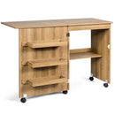 Folding Sewing Craft Table Shelf Storage Cabinet Home Furniture by LJGDeals