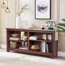 58 Inch Wood TV Stand for TVs up to 65 Inches with 4 Open Storage Shelves by LJGDeals