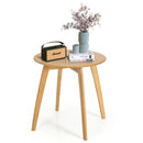 Natural Modern Stylish Bamboo Round End Table with 20 Inch Round Tabletop-Natural by LJGDeals