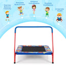 36 Inch Kids Indoor Outdoor Square Trampoline with Foamed Handrail-Blue by DirectDeals