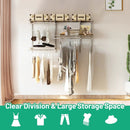 Custom Closet Organizer Kit 3 to 5 Feet Wall-Mounted Closet System with Hang Rod by LJGDeals