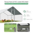 13 x 13 Feet Walk-in Chicken Coop with Waterproof Cover for Outdoor Backyard Farm by LJGDeals