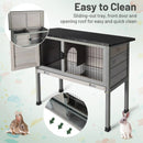 Small Elevated Rabbit Hutch with Hinged Asphalt Roof and Removable Tray by LJGDeals