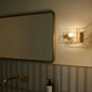 Water Pattern Glass Square Wall Sconce Lamp