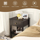 Nightstand End Table with Drawer and Shelf by LJGDeals