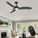52" Industrial DC Motor Downrod Mount Reversible Ceiling Fan with LED Lighting and Remote Control