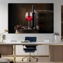 Red Wine and Bottle Canvas Print