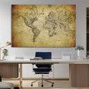 Push Pin World Map Canvas Print – Travel Tracker Wall Art