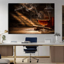 Whiskey and Cigar Wall Art Canvas Print by MyGreatCanvas | Canvas Wall Art Prints | Photo Prints & Wall Decor