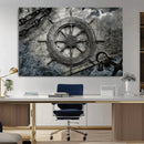 Ship Steering Wheel Vintage Wall Art Canvas Print by MyGreatCanvas | Canvas Wall Art Prints | Photo Prints & Wall Decor