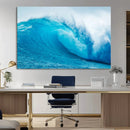 Big Ocean Surfing Wave Wall Art Canvas Print
