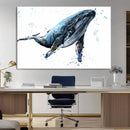 Watercolor Whale Wall Art Canvas Print by MyGreatCanvas | Canvas Wall Art Prints | Photo Prints & Wall Decor