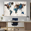 World Map Canvas Print – Framed Travel Map Wall Art for by MyGreatCanvas | Canvas Wall Art Prints | Photo Prints & Wall Decor