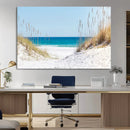 Serene Coastal Dune Path with Ocean View, 3-Panel Beach