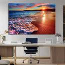 Colorful Coastal Sunset on the Beach Canvas Print, Ocean