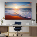 Tropical Ocean Sunset Wall Art Canvas Print, Golden Beach by MyGreatCanvas | Canvas Wall Art Prints | Photo Prints & Wall Decor