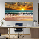 Golden Sunset Beach Canvas Wall Art – Triptych Seascape by MyGreatCanvas | Canvas Wall Art Prints | Photo Prints & Wall Decor