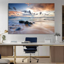 Serene Weather On The Beach Wall Art Canvas Print