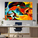 Human Love Figures Abstract Wall Art Canvas Print