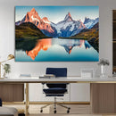 Landscape Mountain and Lake View Wall Art Canvas Print