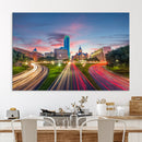 Dallas City Lights Large Wall Art Dallas Cityscape Canvas