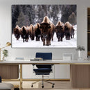 Bison Wall Art Canvas Print- Bison Herd Canvas Wall Art –
