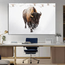 Bison Winter Wall Art Canvas Print For Farmhouse Decor