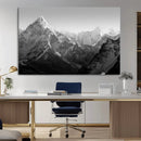 Everest Himalaya Mountain Peaks Black & White Triptych
