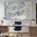 Radiant Abstract Wood Rings Canvas Art – Modern Triptych