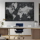 World Map Canvas Print – Detailed Map of the World Wall Art