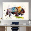 Abstract Buffalo Wall Art, Western Watercolor Bison Canvas by MyGreatCanvas | Canvas Wall Art Prints | Photo Prints & Wall Decor