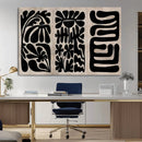 Canvas Print Wall Art Abstract Art Boho, Framed Boho Art