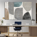 Canvas Print Wall Art Abstract Art Boho, Framed Boho Decor