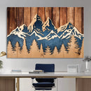 Rustic Wood Style Mountain Wall Art, Nature Forest Canvas by MyGreatCanvas | Canvas Wall Art Prints | Photo Prints & Wall Decor