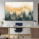 Abstract Forest Print - Mountain Wall Art | Autumn Landscape