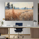 Golden Fields Canvas Wall Art Print – Serene Landscape of