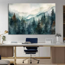 Serenity Forest Wall Art Canvas | Foggy Mountain Landscape