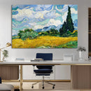 Wheatfield With Cypresses By Van Gogh Painting Wall Art
