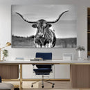Texas Longhorn Cow Wall Art, Texas Longhorn Canvas, Cattle