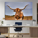 Texas Longhorn Wall Art Print, Framed Longhorn Cow Wall Art