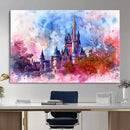 Disney Wall Art: Dreamy Watercolor Cinderella Castle Canvas by MyGreatCanvas | Canvas Wall Art Prints | Photo Prints & Wall Decor