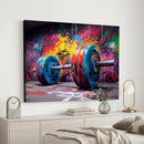 Abstract Graffiti Barbell Canvas Wall Art – Urban Fitness