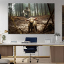 Jesus Lost Lamb Canvas Wall Art – Heartwarming Woodland by MyGreatCanvas | Canvas Wall Art Prints | Photo Prints & Wall Decor