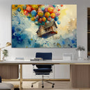 UP-Inspired Floating House with Balloons Canvas Art –