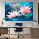 Pink Lotus Flower Canvas Wall Art | Vibrant Floral Wall