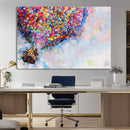 Don't Look Up Movie Canvas Wall Art - Vibrant Floating House