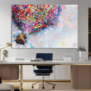Don't Look Up Movie Canvas Wall Art - Vibrant Floating House