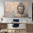 Abstract Buddha Statue Wall Art Canvas Print - Modern