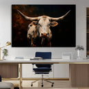 Texas Longhorn Wall Art | 3-Panel Large Texas Longhorn