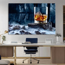 Whiskey Ice Wall Art Canvas Print